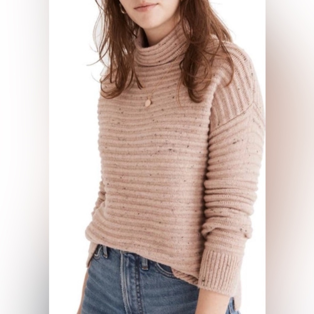 Madewell Donegal Belmont Mockneck Sweater in Coziest Yarn Size Medium